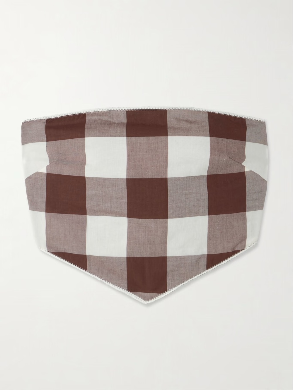 Posse Callie cropped gingham cotton-voile top — Size S (NWT)